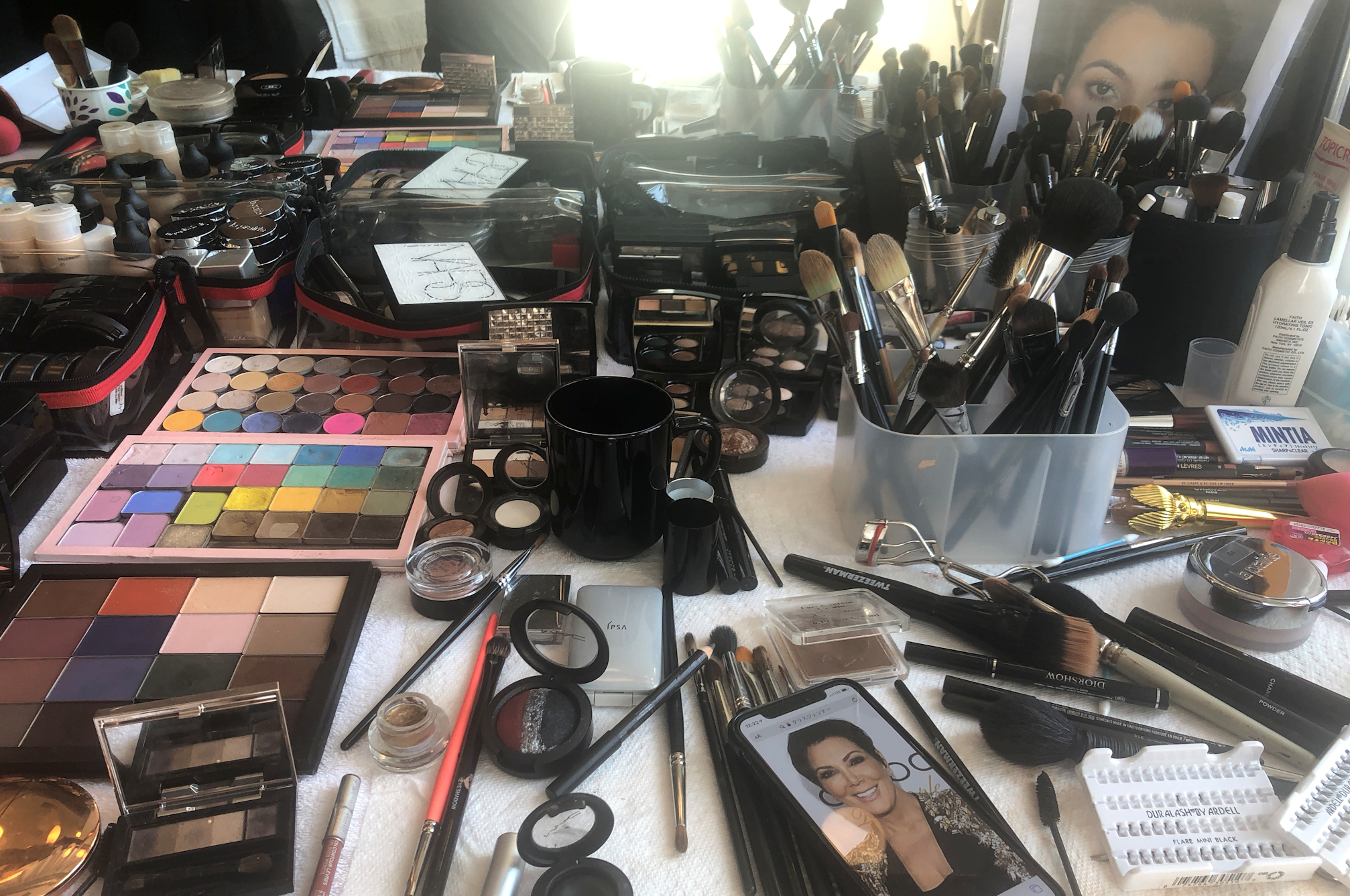 Karen's Quirky Style - Face photo shoot - the makeup table