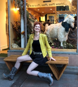 Karen's Quirky Style - West Village Model Karen Rempel - With goat!