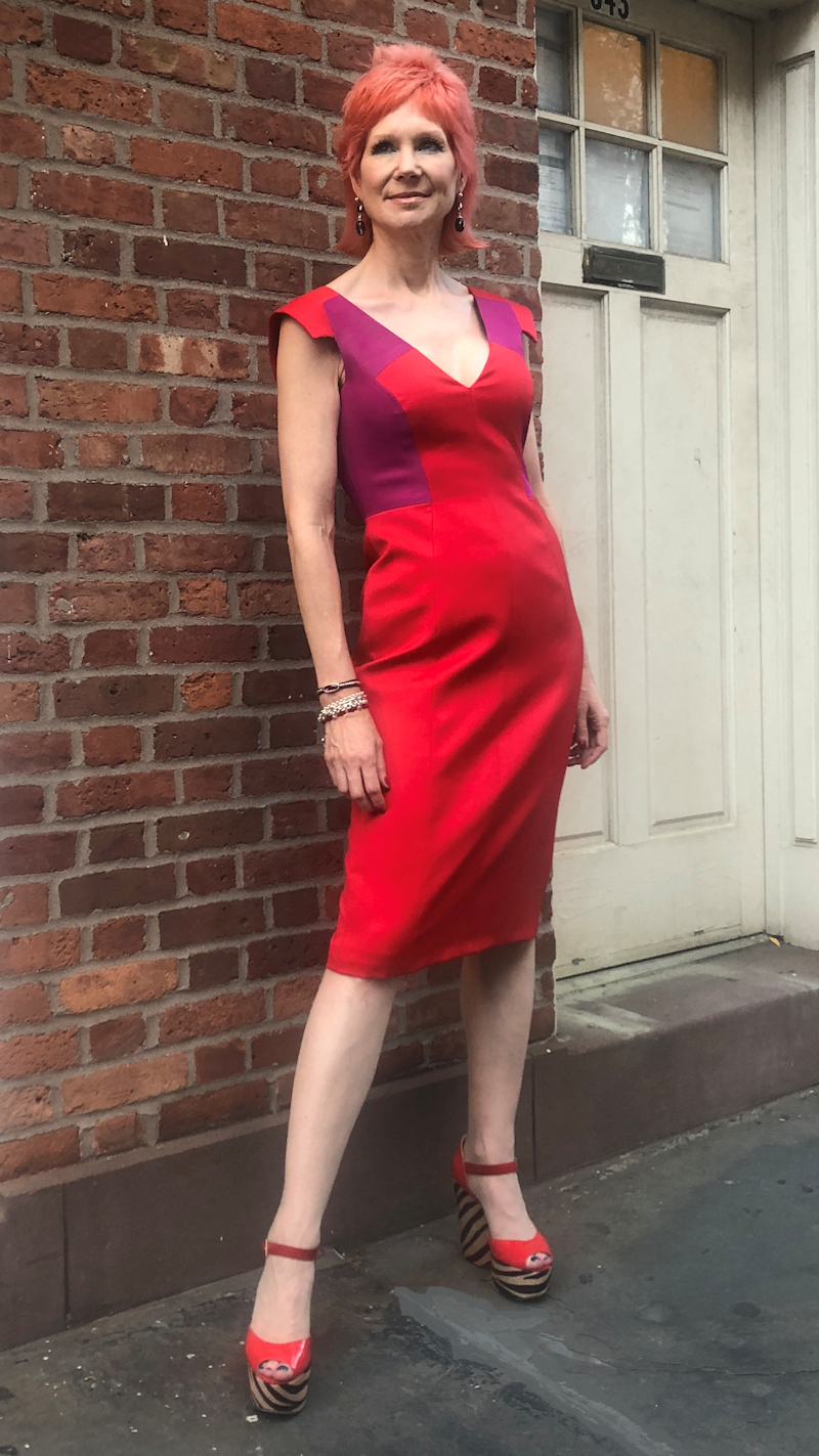 Karen's Quirky Style - Electric Red by EAT - West Village Model Karen Rempel