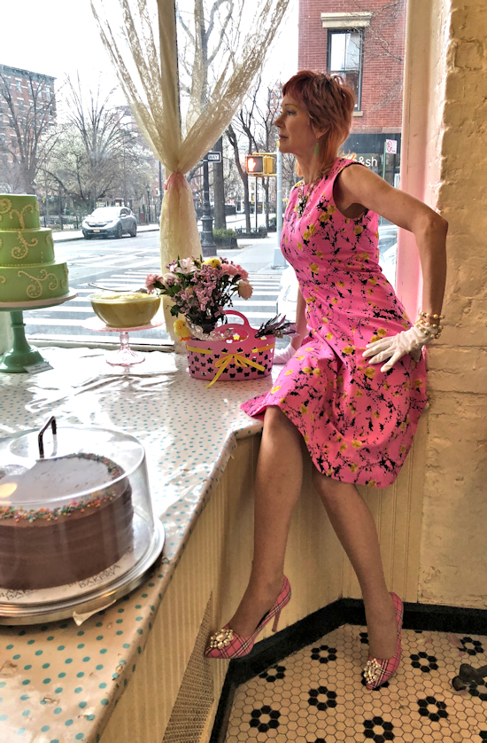 West Village model Karen Rempel - Karen's Quirky Style - April 2020 at Magnolia Bakery