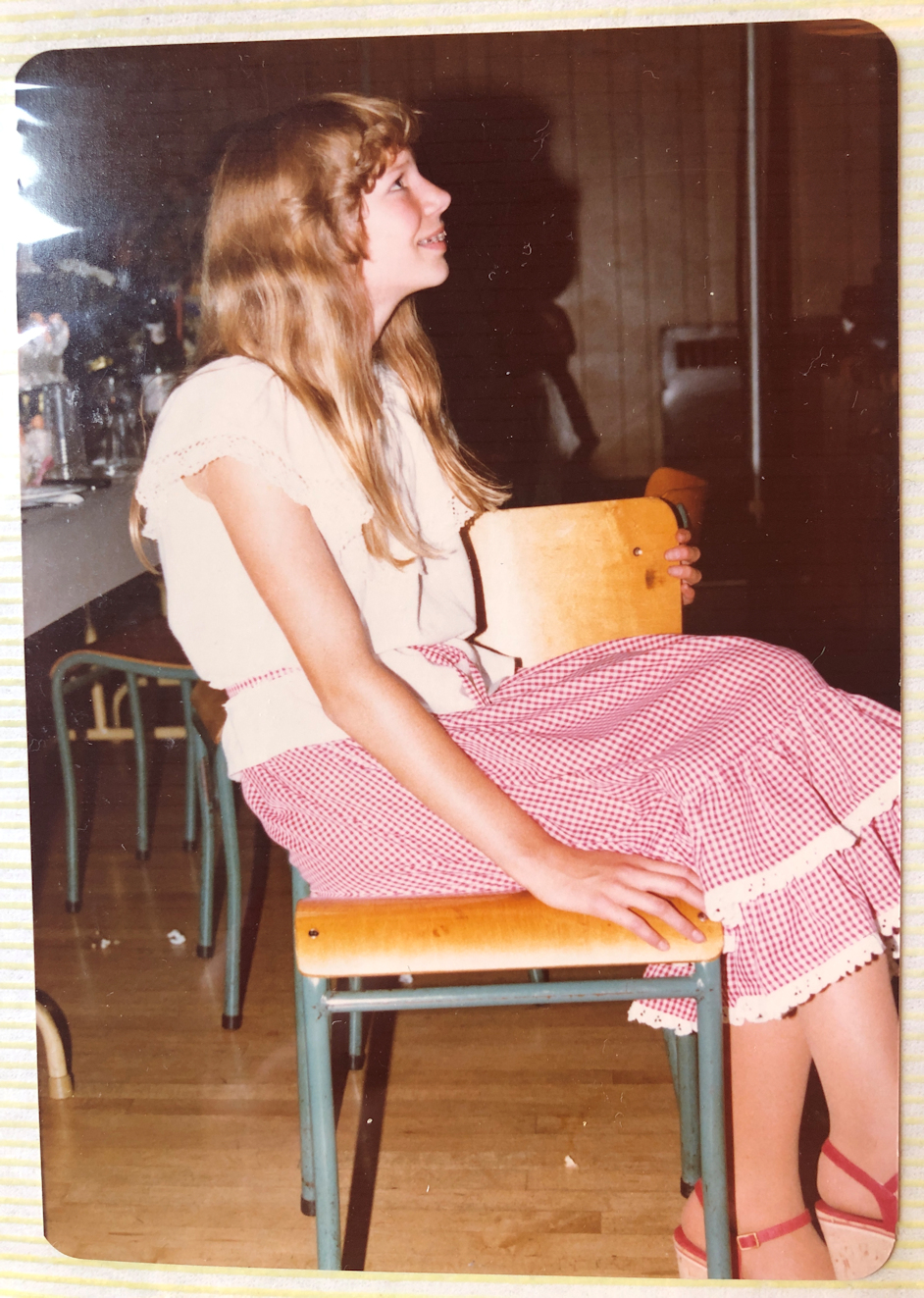 West Village Model Karen Rempel in dress by Donnette Rempel in 1977