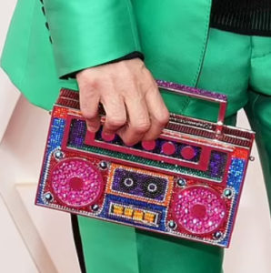 Diane Warren's boombox handbag at the 2022 Oscars