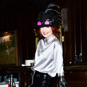 West Village Model Karen Rempel is chillin' in a space-age bonnet
