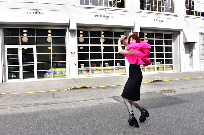 Voguing in the street - Karen Rempel Manhattan model