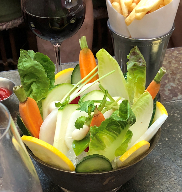 Exceptional crudités and the best fries in New York