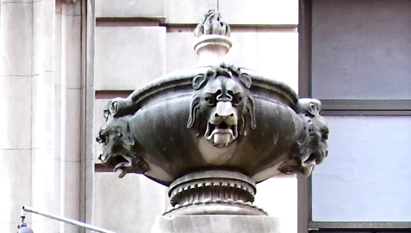 Gargoyles Above the YMCA Entrance