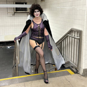 Manhattan model Karen Rempel as Frank'n'Furter from the Rocky Horror Picture Show