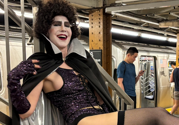 Manhattan model Karen Rempel as Frank'n'Furter from the Rocky Horror Picture Show