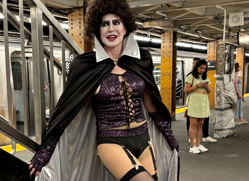 Manhattan model Karen Rempel as Frank'n'Furter from the Rocky Horror Picture Show