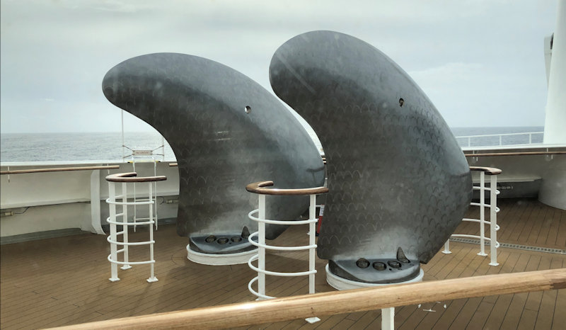 Manhattan Model Karen Rempel on the Queen Mary 2 - Propellers