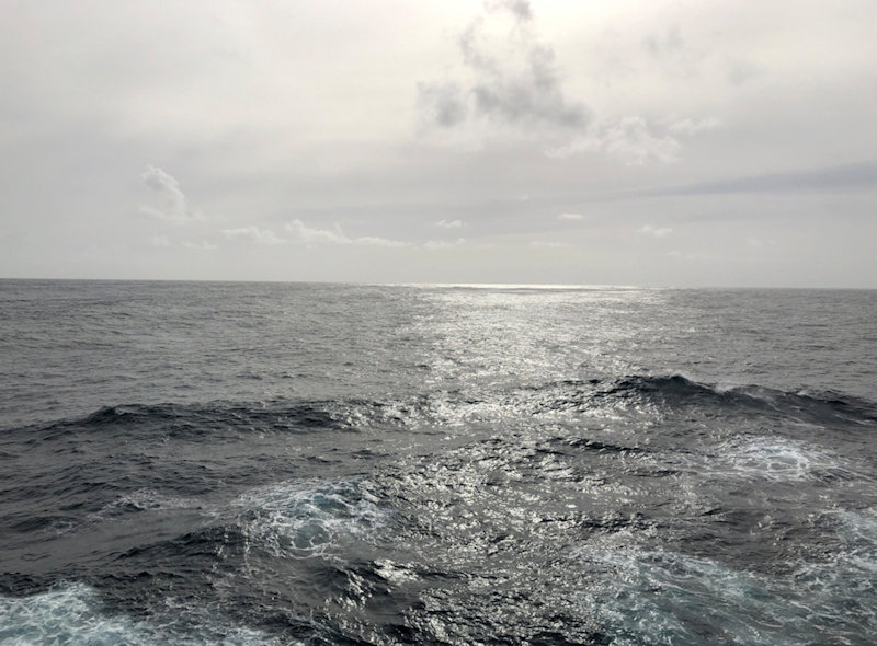 Manhattan Model Karen Rempel on the Queen Mary 2 - Tranquil Ocean