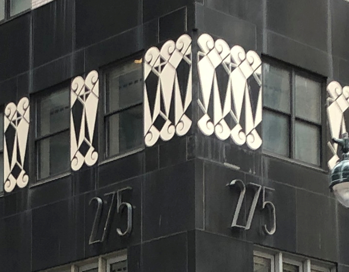 Close-up of Art Deco ornamentation at 275 Madison Avenue
