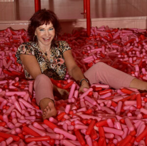 Manhattan Model Karen Rempel at the Museum of Ice Cream in Soho