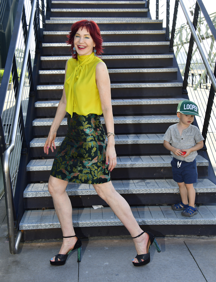 This cute Looper child photo bombed us!