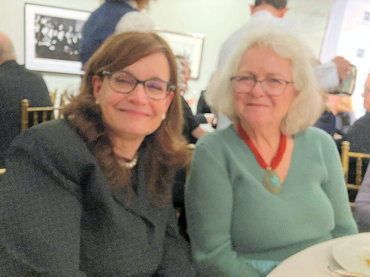 NAC Literary Committee Chair Julie Just and author Mary Norris.