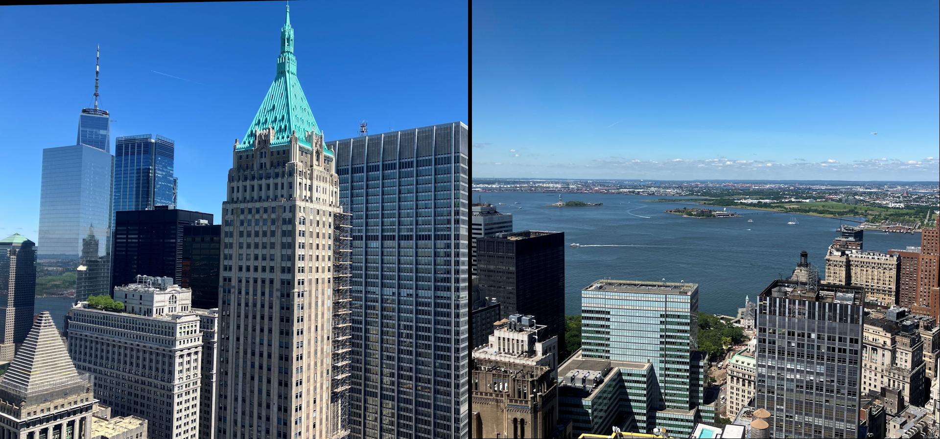 View from upper floor apartment at 20 Exchange Place