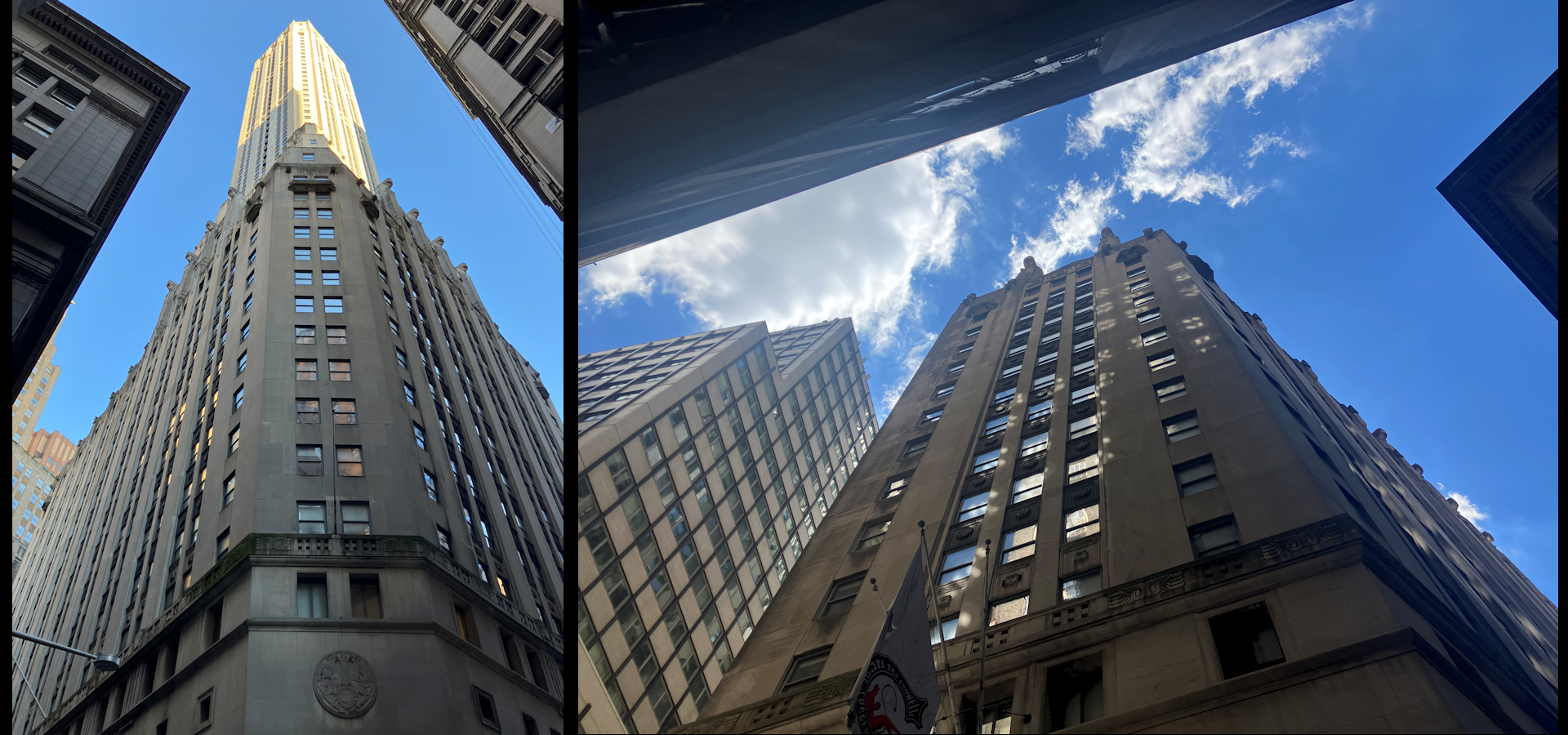 Looking up at the lofty heights of 20 Exchange Place