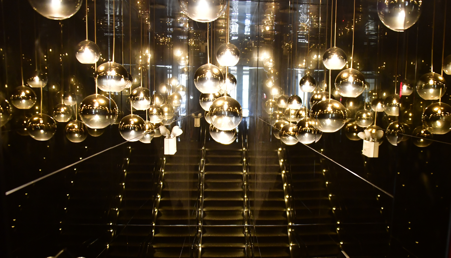 Spectacular staircase at Philippe Chow Downtown