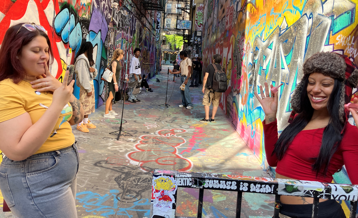 Busy Freeman Alley on a Saturday afternoon